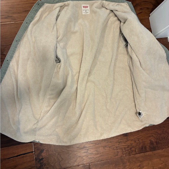 Levi's Sherpa Fleece Lined Insulated Jacket Men's XL White Tab Irregular - Picture 5 of 8